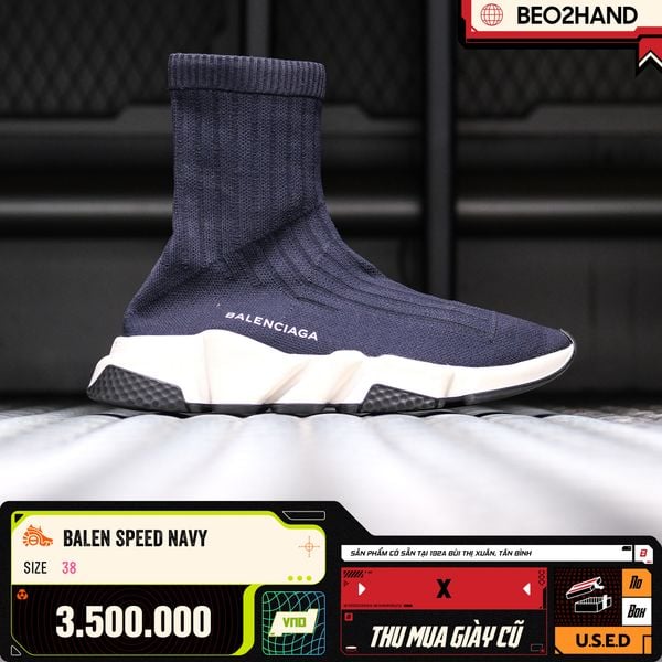 BALENCIAGA SPEED NAVY - 38