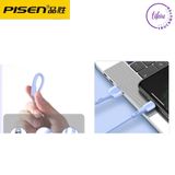  {THANH LÝ BỎ MẪU} Dây cáp sạc Pisen TIKIU hỗ trợ sạc nhanh USB 2.4A  dùng cho Đ Thoại 12.13.14 Silicon Cao Cấp mềm mại, không bị gãy gập 