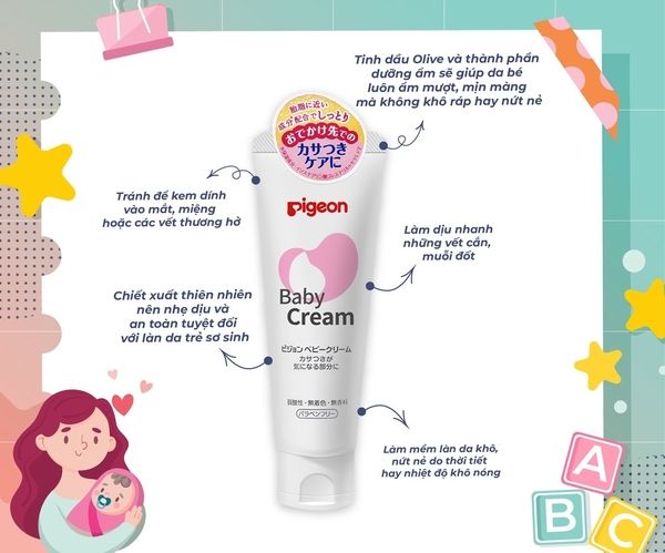 Kem Nẻ Pigeon Baby Cream (Nhật Bản) Cho Bé 50gKem Nẻ Pigeon Baby Cream  (Nhật Bản) Cho Bé 50g – Unikary Cosmetics
