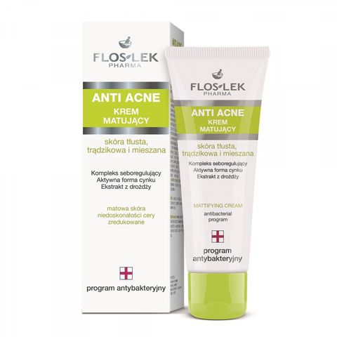 Floslek Anti Acne Mattifying Cream – Kem Dưỡng Giảm Mụn & Kiểm Soát Dầu Nhờn 50ml