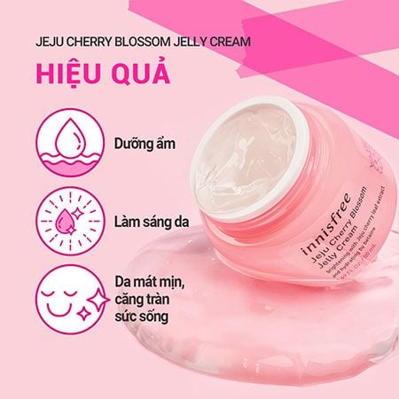 Gel dưỡng ẩm sáng da innisfree Jeju Cherry Blossom Jelly Cream 50ml