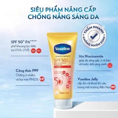 Dưỡng Thể Vaseline 50X SPF 50+/PA++++ Thái Lan Mẫu Mới 2022