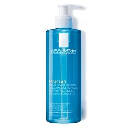 Gel rửa mặt  La Roche Posay Effaclar Purifying Foaming Gel tạo bọt làm sạch và giảm bóng nhờn, mụn cho da dầu nhạy cảm 50ml - 200ml -  400ml