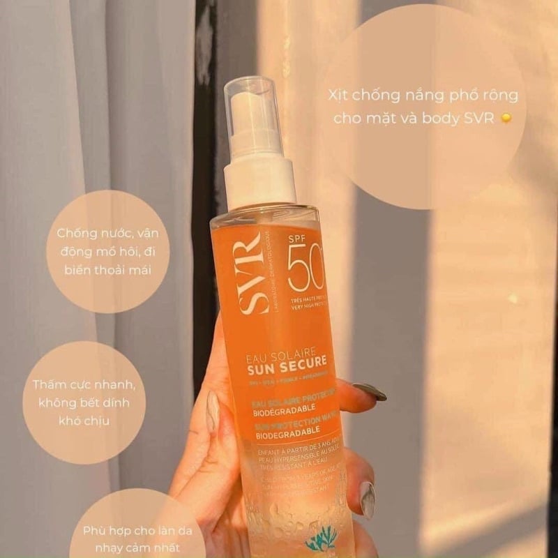 Xịt Chống Nắng Dầu Nước SVR Eau Solaire Sun Secure Sun Protect Water  200mlXịt Chống Nắng Dầu Nước SVR Eau Solaire Sun Secure Sun Protect Water 2  – Unikary Cosmetics