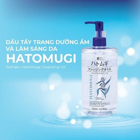 Dầu Tẩy Trang Hatomugi Ý Dĩ Dưỡng Ẩm, Làm Sáng Da 500ml The Cleansing Oil