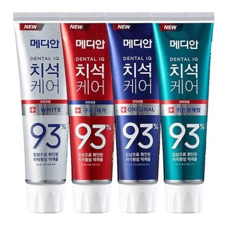 [4 MÀU] Kem Đánh Răng Giúp Trắng Răng, Giảm Ố, Loại Bỏ Mùi Hôi Median Dental IQ 93% Toothpaste 120g