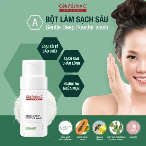 Bột làm sạch sâu dịu nhẹ 70g - Cell Fusion C Expert Gentle Deep Powder Wash