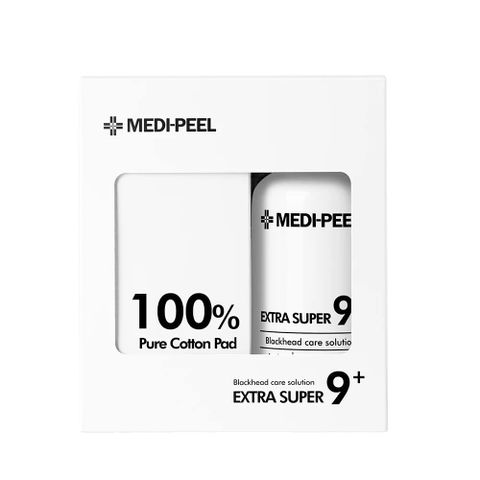 BỘ 2 MÓN Ủ MỤN MEDI-PEEL EXTRA SUPER 9+ BLACKHEAD CARE SOLUTION 250ML + 40 COTTON PADS