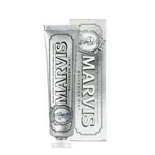 Kem Đánh Răng Marvis Màu Bạc Làm Trắng Răng 85ml Whitening Mint Toothpaste