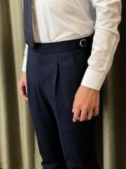 Quần Âu Nam Sidetab Xanh Đen