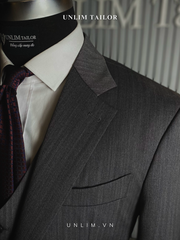Suit Business Nâu Họa Tiết Herringbone