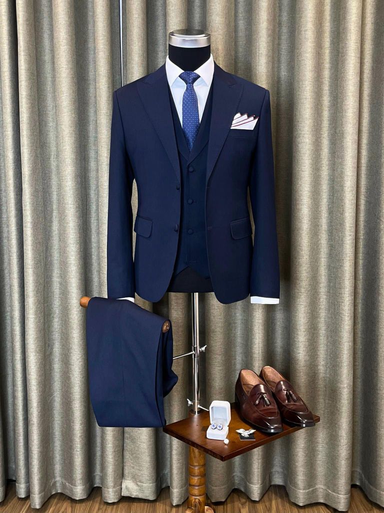 Suit Xanh Navy Cổ Điển
