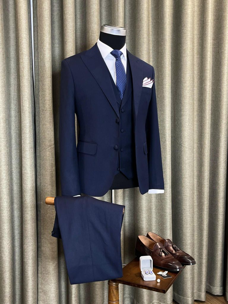 Suit Xanh Navy Cổ Điển