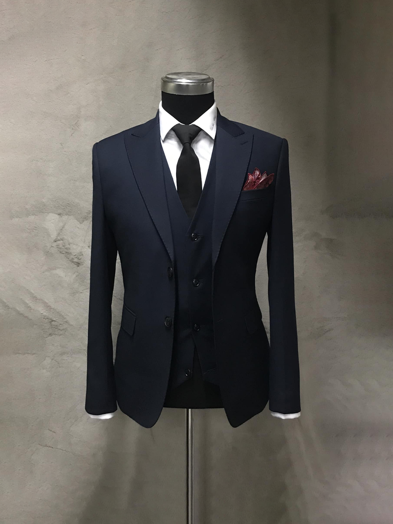 Suit 3 Mảnh Xanh Tối