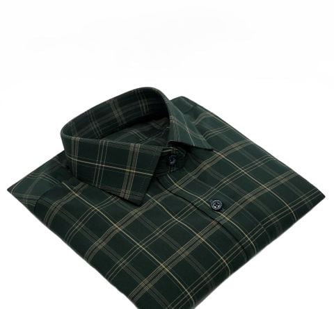 Sơ Mi Nam Xanh Rêu Cổ Classic