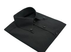Sơ Mi Nam Đen Cổ Button Down