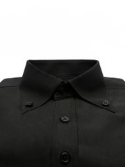 Sơ Mi Nam Đen Cổ Button Down
