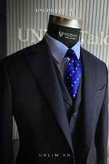 Suit Xanh Tối Cổ Điển Vân Chìm