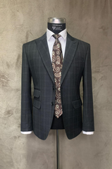 Suit Prince of Wales màu chì