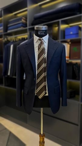 Blazer Xanh Tối Hoạ Tiết Kẻ