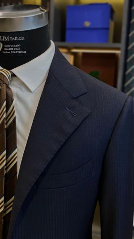 Blazer Xanh Tối Hoạ Tiết Kẻ