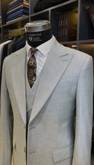 Suit Trắng Hoạ Tiết Kẻ Xước