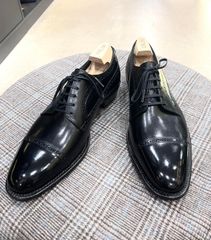 Giày Derby Đen Da Bò Ý Đế Đỏ