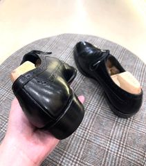Giày Derby Đen Da Bò Ý Đế Đỏ
