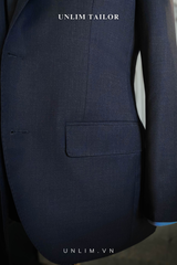 Suit Xanh Tối Cổ Điển Vân Chìm