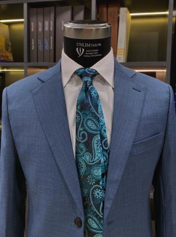 Blazer Xanh Navy Cổ K