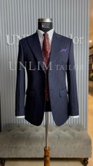 Suit Xanh Tối Kẻ Sọc Cổ Điển