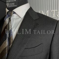 Full Canvas Suit Xám Tối Pha Ánh Rêu