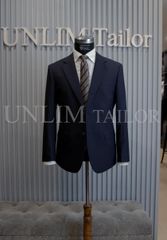 Suit Striped Xanh Tối Cổ K