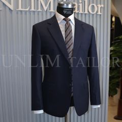Suit Striped Xanh Tối Cổ K