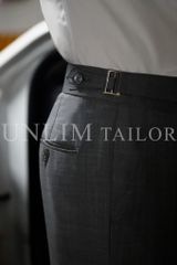 Quần Âu Nam Sidetab Xám Sáng