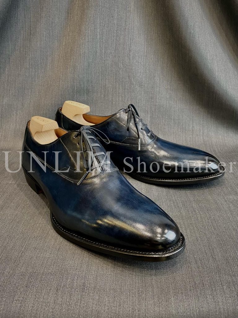 Giày Oxford Classic Blue Berry Đế Tím Tone Sáng