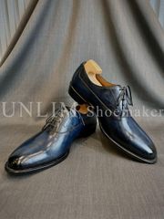 Giày Oxford Classic Blue Berry Đế Tím Tone Sáng