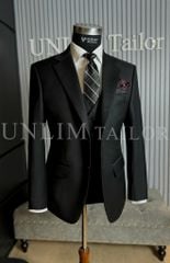 Suit 3 Mảnh Màu Đen Classic Cổ K