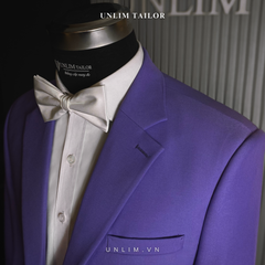 Suit Tím Cổ K Hai Cúc