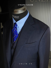 Suit Xanh Tối Cổ Điển Vân Chìm