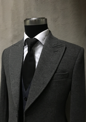 Blazer Nam Xám Tối Ve Bầu
