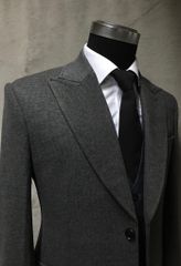 Blazer Nam Xám Tối Ve Bầu