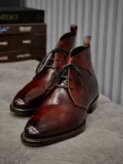 Giày Chukka Boots Nâu Da Bê ANNONAY