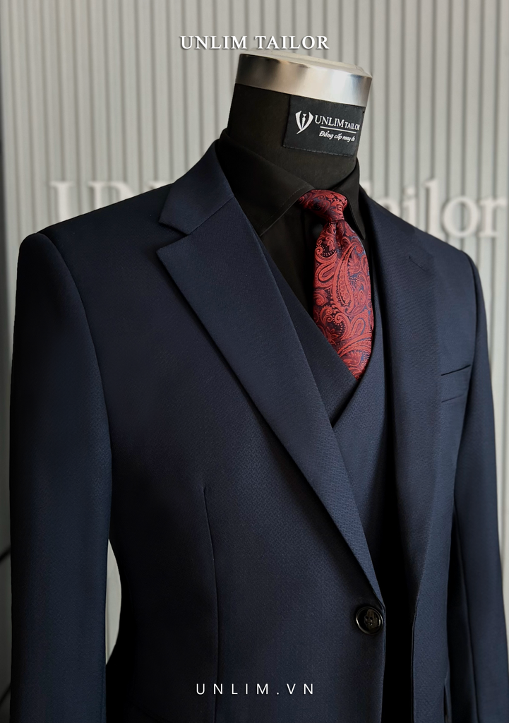 Suit Xanh Đen Vân Chìm