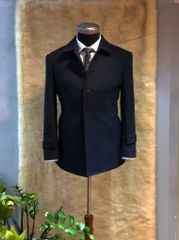 Blazer Nam Dạ Lông Cừu Xanh Tối