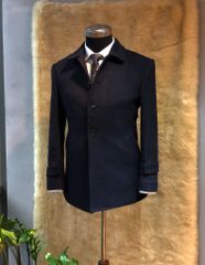 Blazer Nam Dạ Lông Cừu Xanh Tối