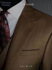 Suit Nâu Hai Cúc Cổ K