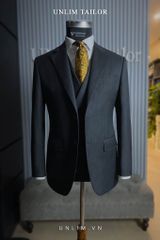 Suit Xám Đậm Cổ K Hai Cúc