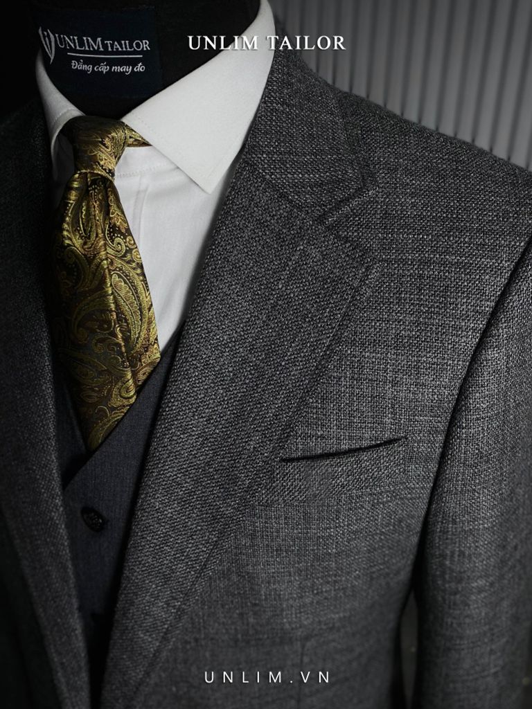 Măng Tô Dạ Xám Cổ K Dáng Dài