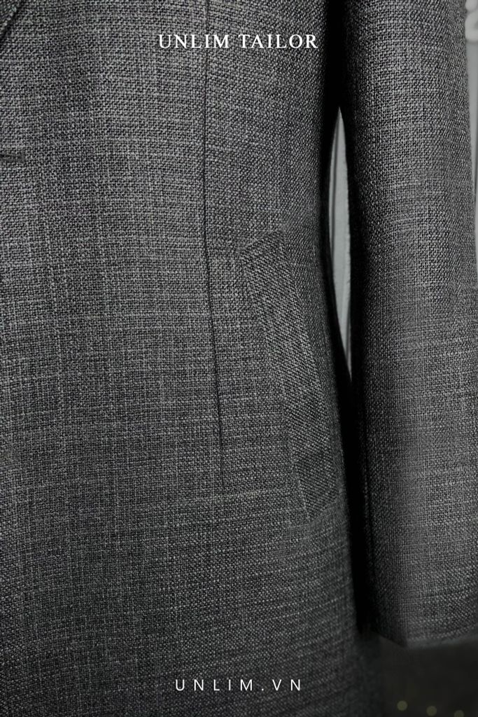 Măng Tô Dạ Xám Cổ K Dáng Dài